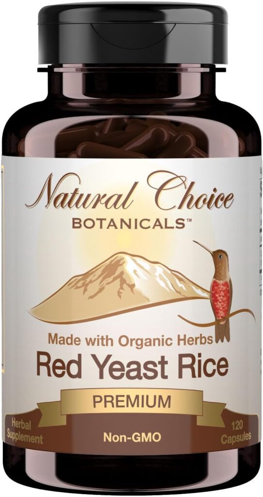 Certified Organic Red Yeast Rice Supplement - 120 Capsules, 2 Month Supply