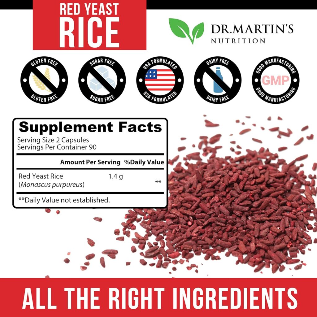 Red Yeast Rice Extract 1400mg 180 Count | Maintain Healthy Cholesterol Levels | Digestion  Weight Management For Healthy Heart, Supports Cardiovascular  Blood Circulation,Overall Health  Well Being