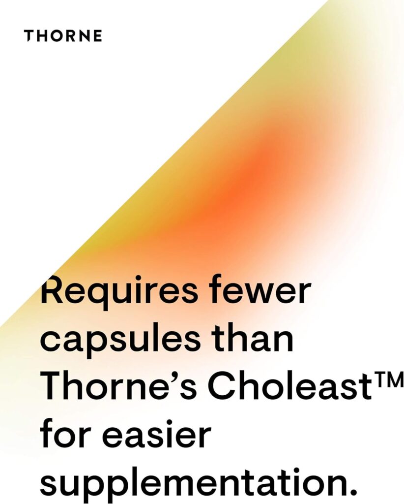 THORNE Choleast-900-900mg Red Yeast Rice Extract - Gluten-Free Supplement Supports Healthy Cholesterol Levels Already in a Normal Range, Heart  Blood Pressure - 120 Capsules