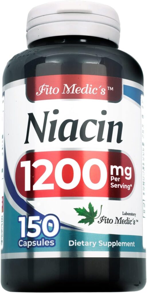 FITO MEDICS Lab - Niacin - Vitamin b3-1200 mg per Serving, 150 Capsules of - Vitamin b3 niacin - Ultra high Absorption.