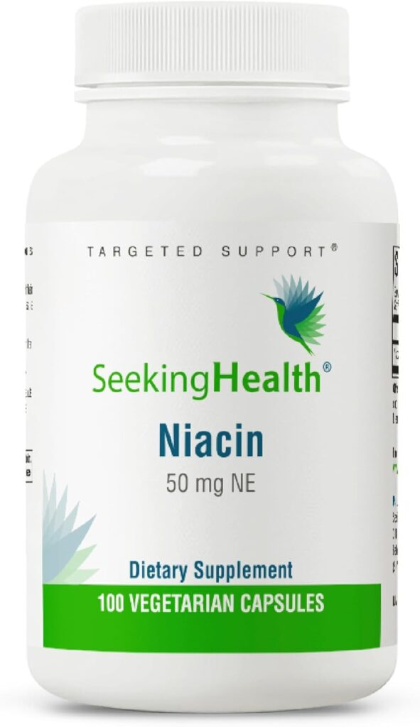 Seeking Health Niacin - Supplement with Bioavailable Niacin - Supports Energy Production  Skin Health - Skin Supplement Formula - 50 mg, 100 Capsules