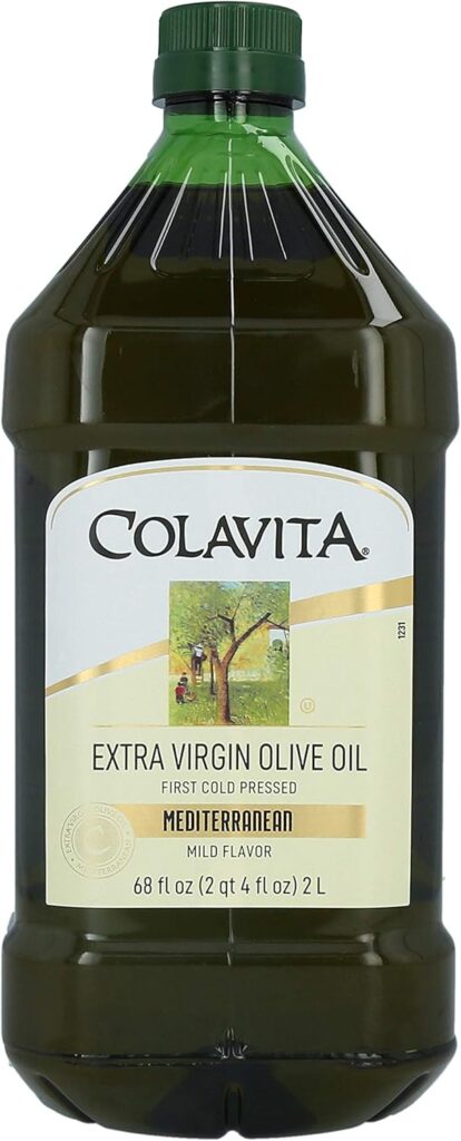 Mediterranean Extra Virgin Olive Oil, 68 Oz Plastic Jug - Cold Pressed Italian Import by Colavita