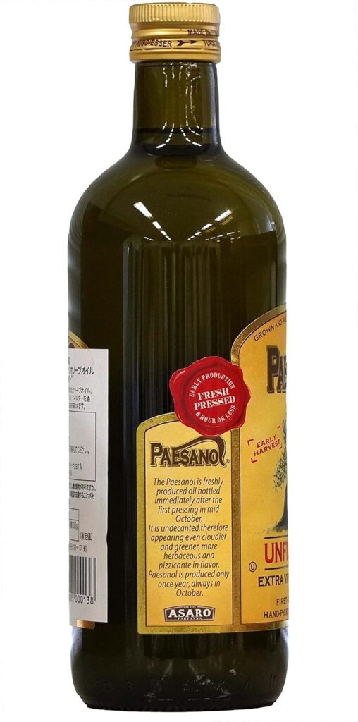 Paesanol Extra Virgin Oil Olive Unfiltered 101.4 Fl Oz