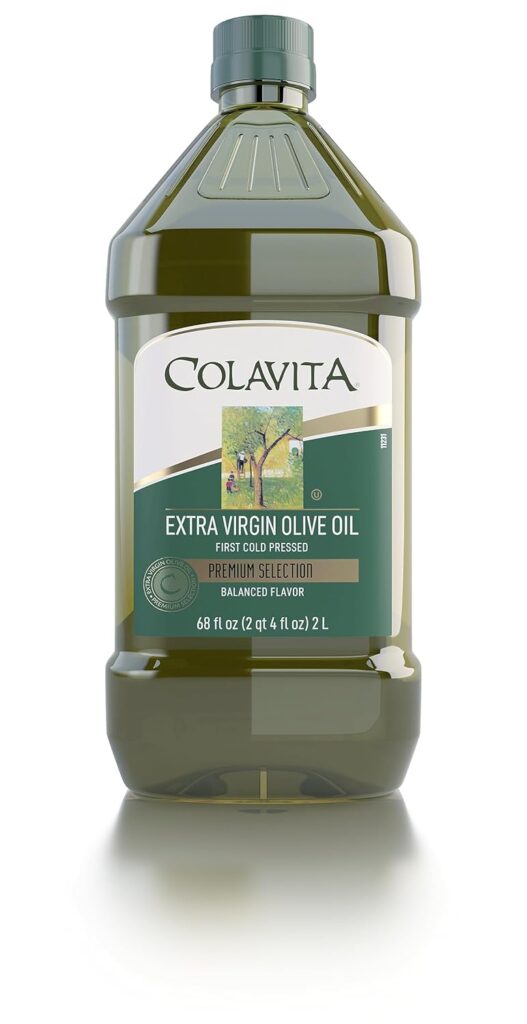 Premium Selection Extra Virgin Olive Oil, 68 Oz - First Cold Pressed, Ideal for Roasting, Baking, Dressings - Imported from Italy by Colavita